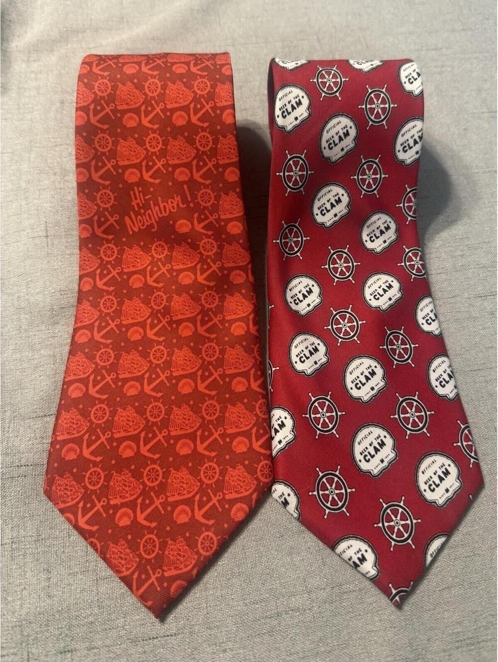 Lot Of 2 Narragansett Beer "Hi Neighbor" Narragansett Beer Neckties